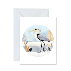 Winter Heron Card By Lucky Sprout Studio