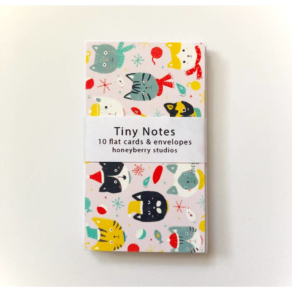 Winter Kitties Tiny Notes 10 Pack By Honeyberry Studios