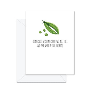 Wishing You Hap-Pea-Ness Card By Jaybee Design