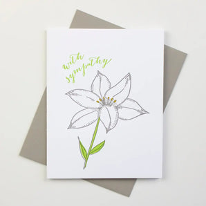With Sympathy Lily Card LP By Inkwell Originals
