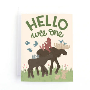 Woodland Animals Baby Card By Pedaller Designs