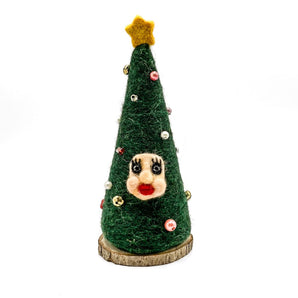 Woody Christmas Tree Sculpture By Magic of Wool