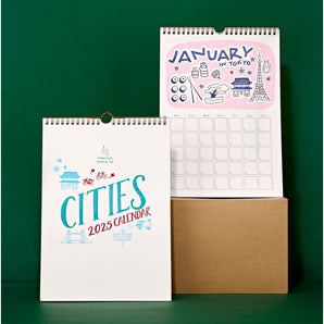 World Cities Letterpress 2025 Wall Calendar By Hunter Paper