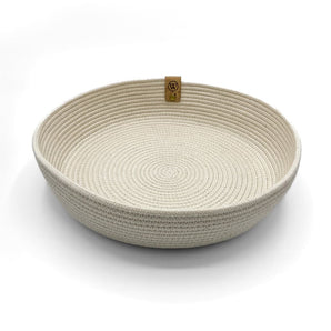 Woven Rope Cream Catchall Bowl By Warm Wooly &