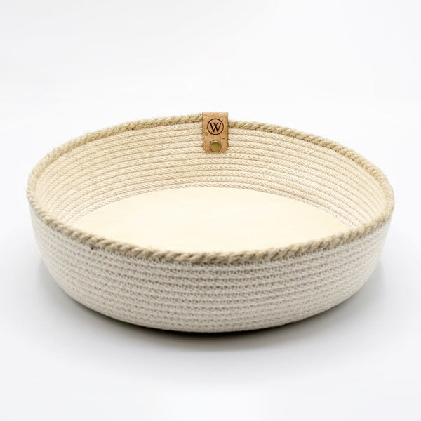 Woven Rope Tray with 10 Wooden Insert (various designs)