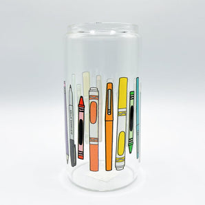 Writing Utensils Can Glass By Callie Danielle