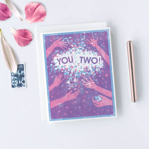 You Two! Confetti Card By Heartell Press