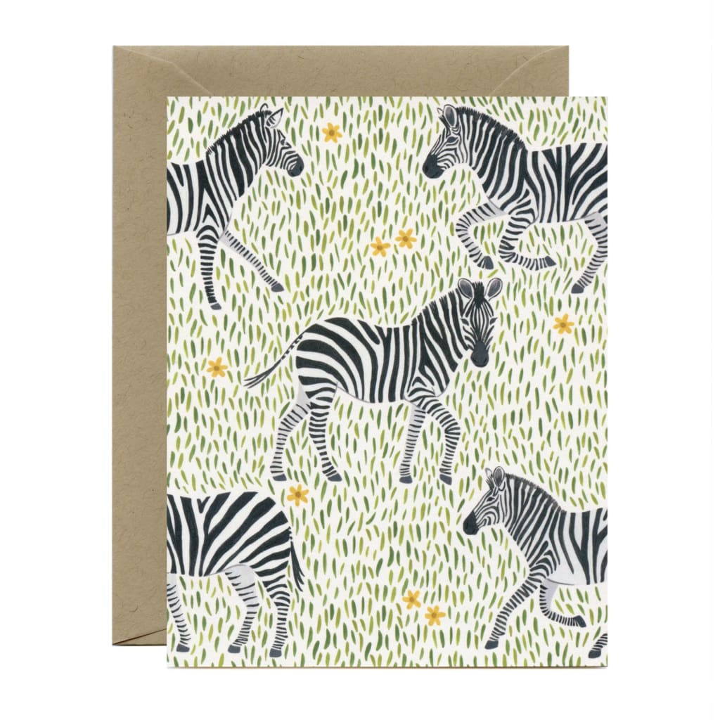 Zebras Card By Yeppie Paper