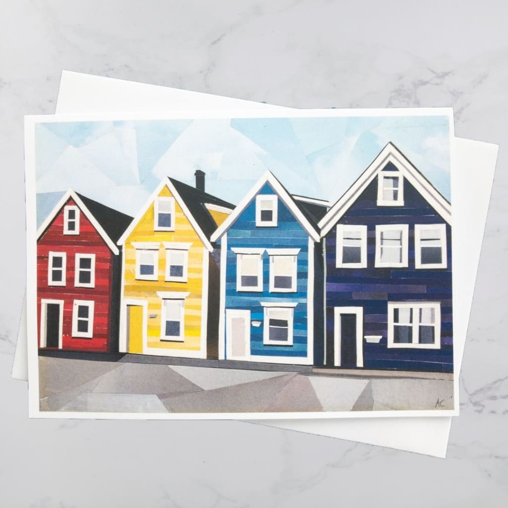 Agricola Street House Collage Card By Andrea Crouse Paper