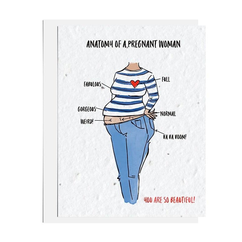 Anatomy of a Pregnant Woman Seed Card By Jill & Jack Paper