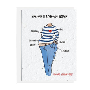 Anatomy of a Pregnant Woman Seed Card By Jill & Jack Paper