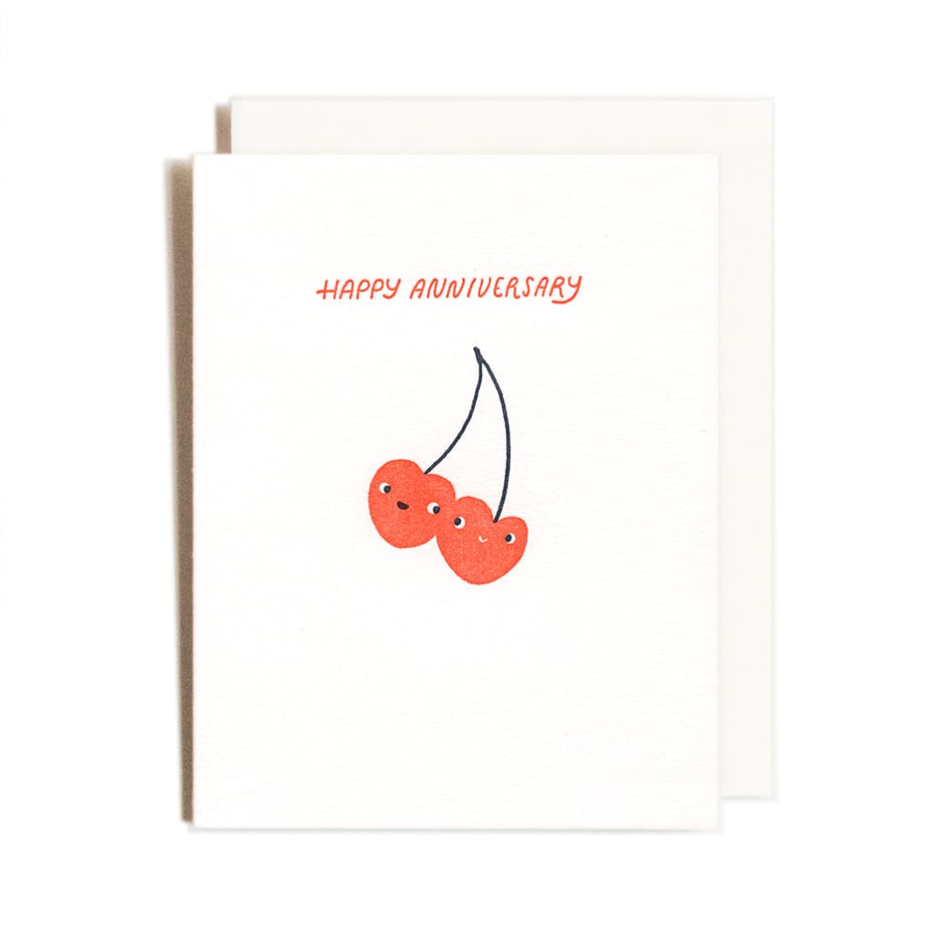 Anniversary Cherries Card By Homework Letterpress