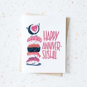 Anniversary Sushi Card By Hop & Flop