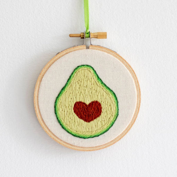 Avocado Love Embroidery By Katiebette