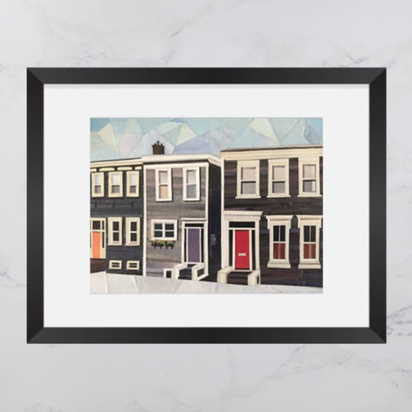 Bauer Street House Collage 8x10 Print By Andrea Crouse Paper