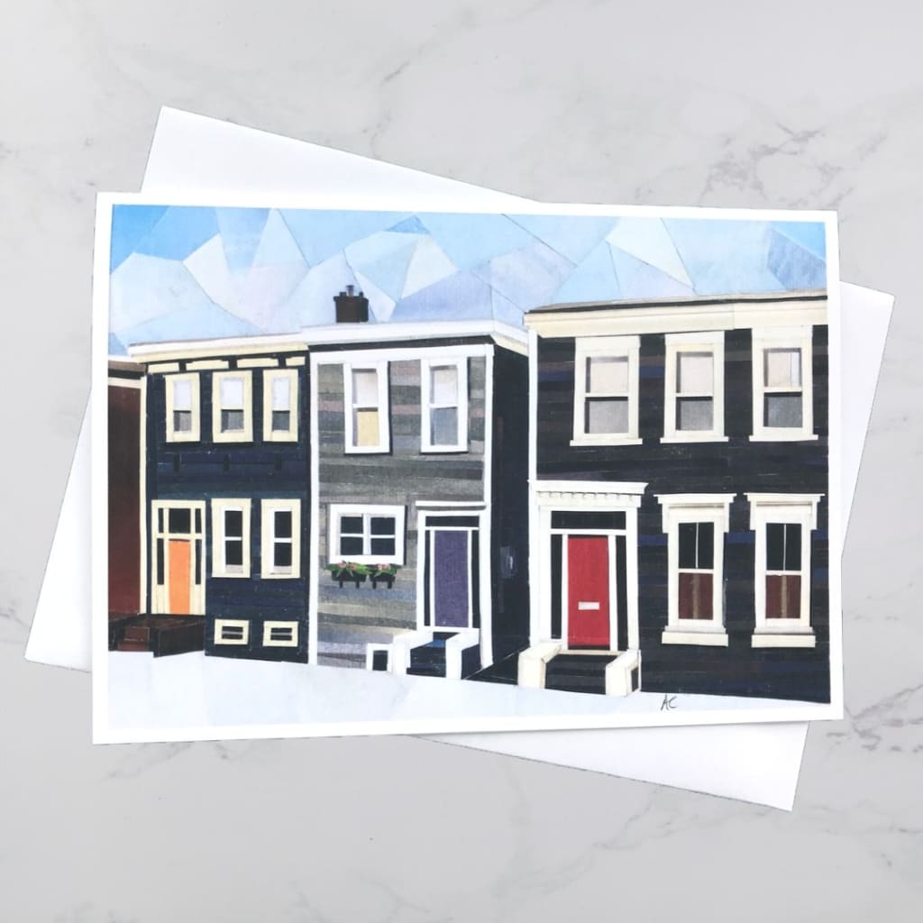 Bauer Street House Collage Card By Andrea Crouse Paper