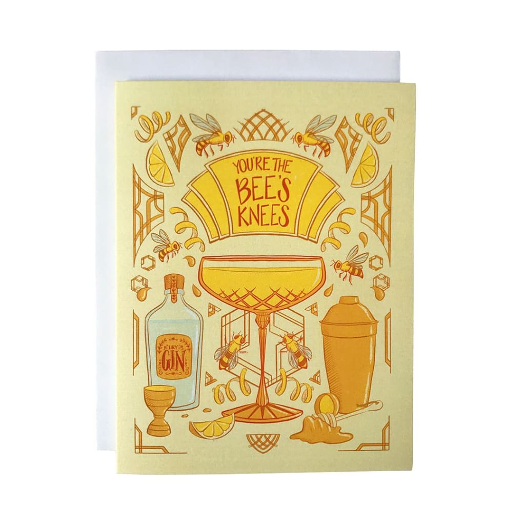 Bee’s Knees Cocktail Card By Carabara Designs