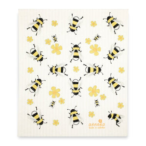 Bees Swedish Dish Cloth By Square Love