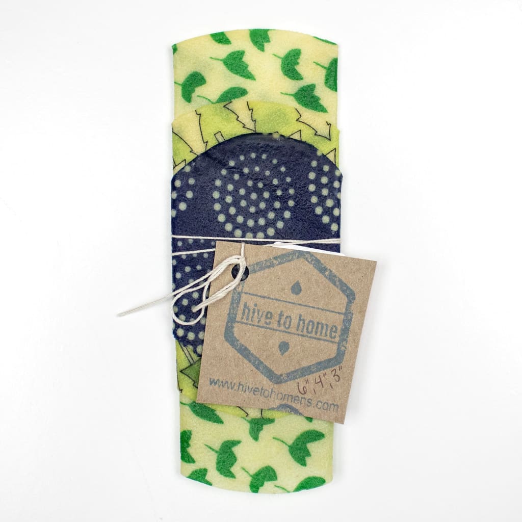 Beeswax Round Wrap - 3 Pack - 6/4/3 By Hive To Home NS