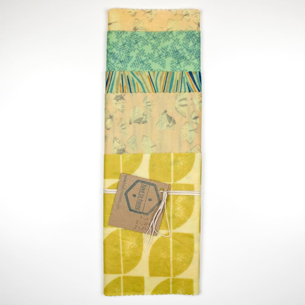 Beeswax Square Wrap - 5 Pack - 13(2)/10(2)/7 By Hive To Home