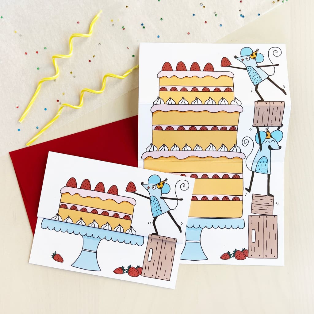 Big Cake Unfolding Card By Petit Happy