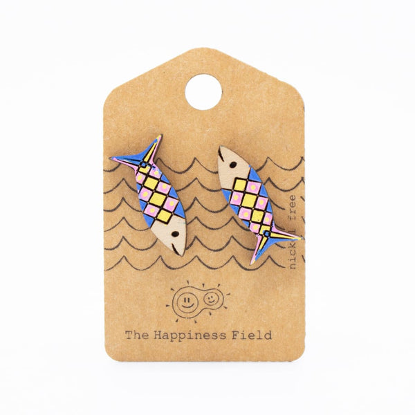Big Fish Wooden Earrings (various designs) By The Happiness