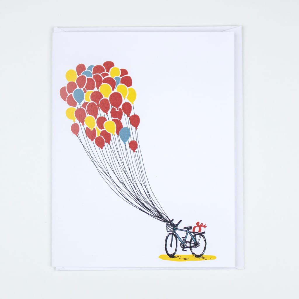 Bike & Balloons Card By Little Foible
