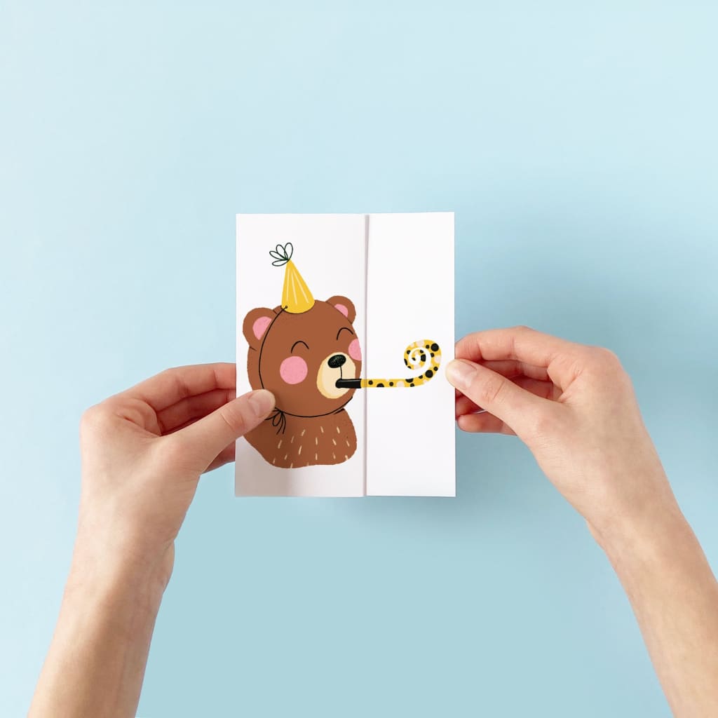Birthday Bear Unfolding Card By Petit Happy