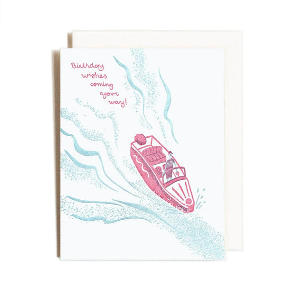 Birthday Boat Card By Homework Letterpress