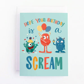 Birthday Scream Card By Pedaller Designs