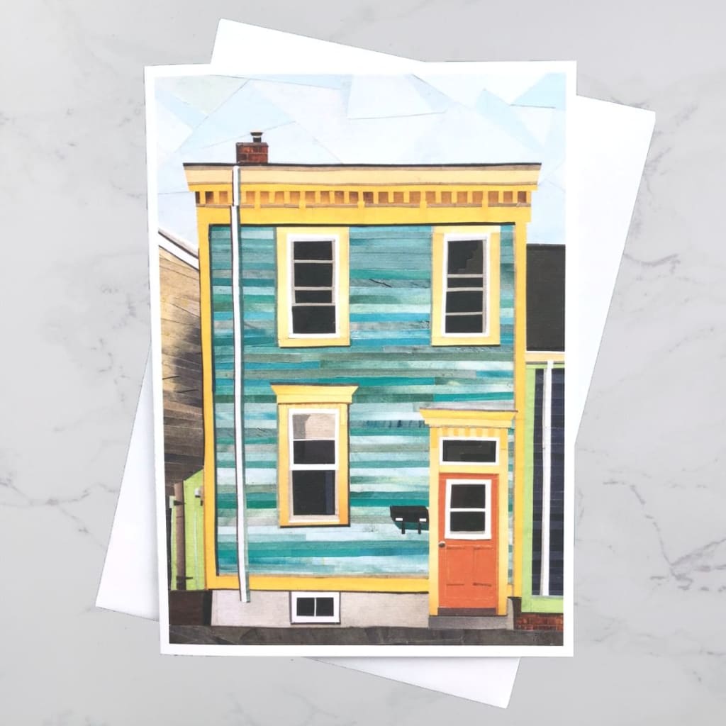 Bloomfield Street House Collage Card By Andrea Crouse Paper