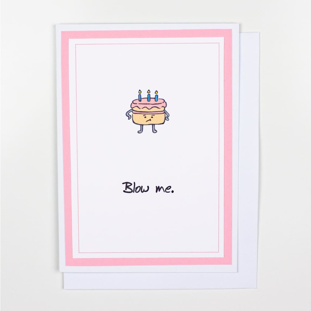 Blow Me Cake Birthday Card By Design Corner