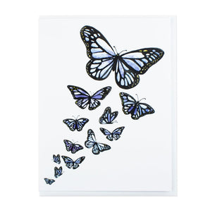 Blue Butterflies Card By Little Foible
