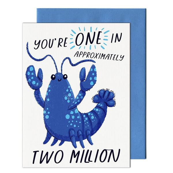 Blue Lobster Card By Pencil Empire