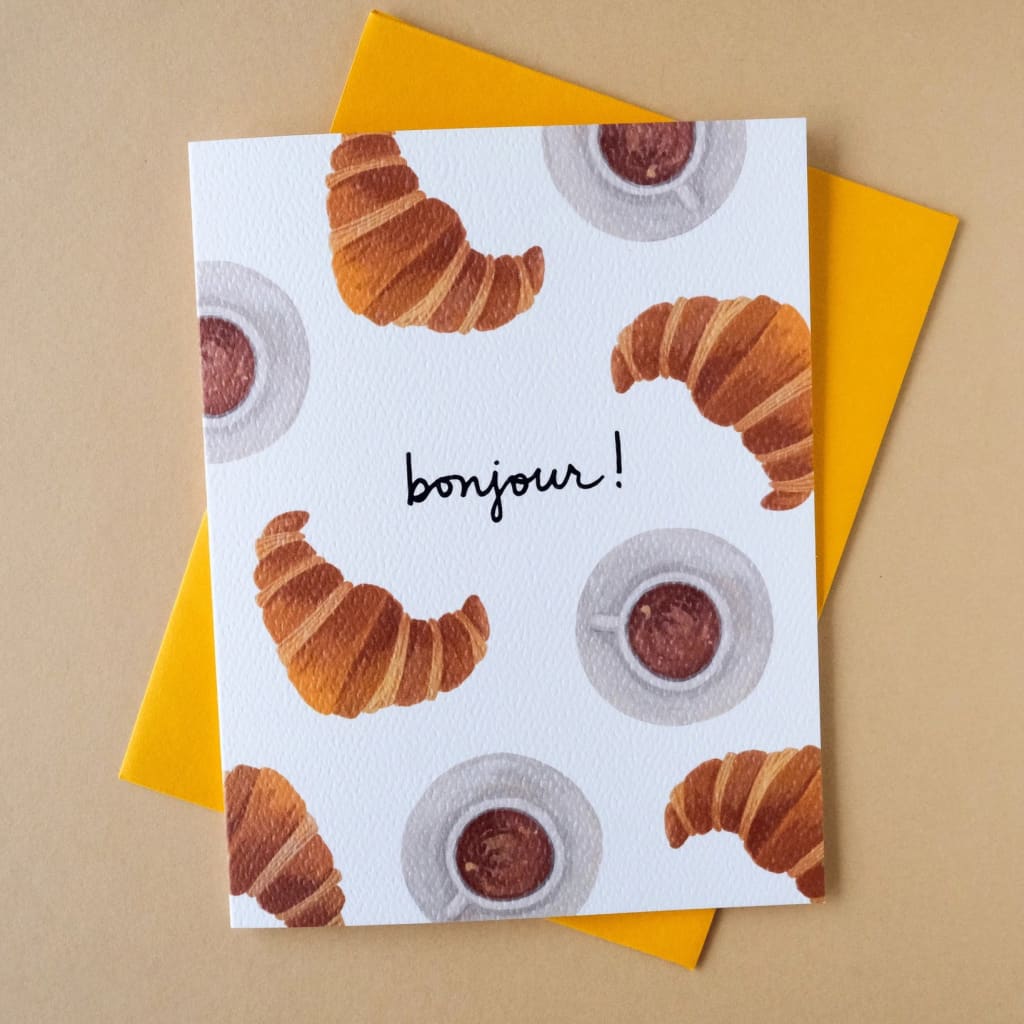Bonjour Croissant Card By Chu on This Studio