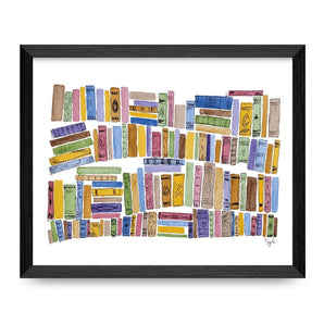 Bookshelf Top Shelf 8x10 Print By Designs