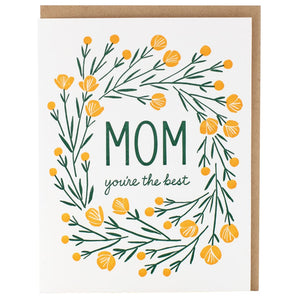 Botanic Wreath Mom Card By Smudge Ink