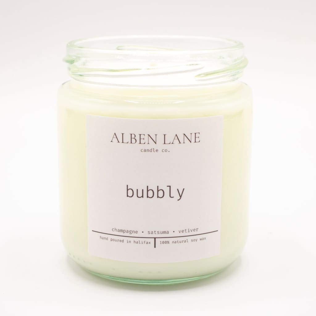 Bubbly 8oz Soy Candle By Alben Lane