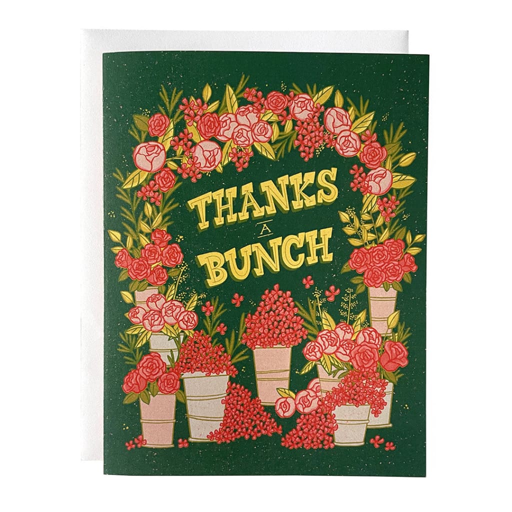 Bunches of Flowers Thanks Card By Carabara Designs
