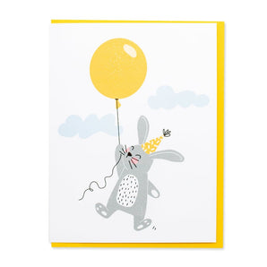 Bunny and Balloon Card By Petit Happy