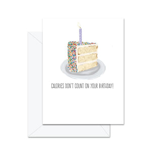 Calories Don’t Count Birthday Card By Jaybee Design