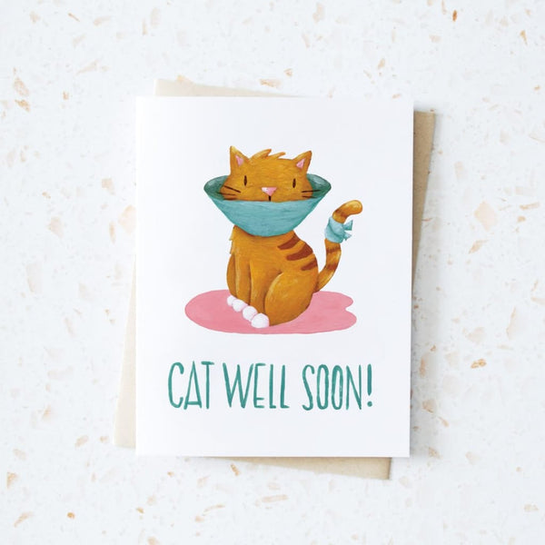 Cat Well Soon Card By Hop & Flop