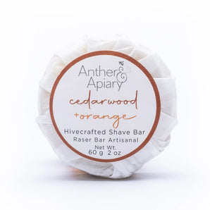 Cedarwood & Orange Shave Bar By Anther Apiary