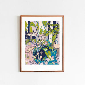 Chanterelle Forest 8.5x11 Print By Lizz Miles Art