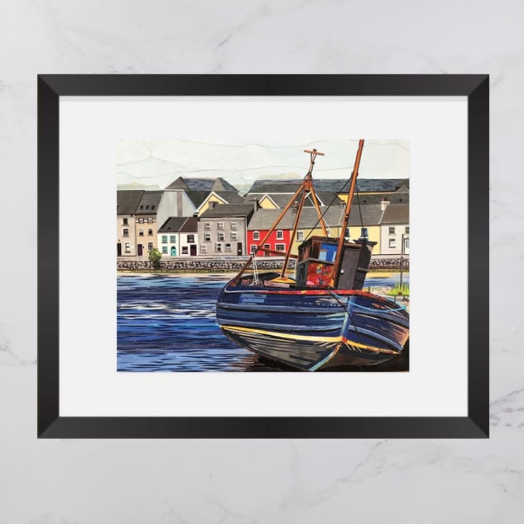 Claddagh Boat Collage 8x10 Print By Andrea Crouse Paper