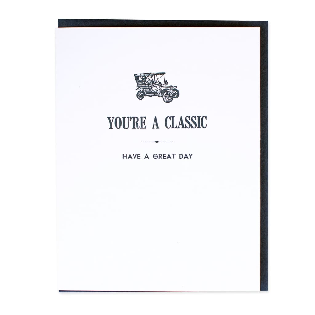 Classic Car Great Day Card By Arquoise Press