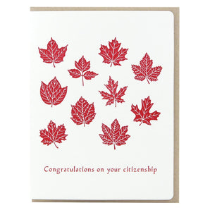 Congratulations Citizenship Card By Dogwood Letterpress