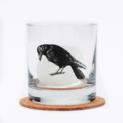 Crow Rocks Glass By Counter Couture