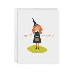 SALE - Cute Witch Halloween Card By Two Pooch Paperie