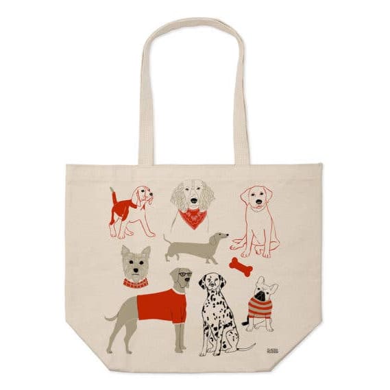 Dog Market Tote By Claudia Pearson